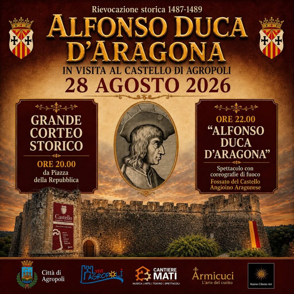 alfonso-duca-daragona-in-visita-al-castello-di-agropoli-2026-rievocazione-storica-1487-1489-eventi-teatro-spettacoli-rievocazioni-nel-cilento-e-vallo-di-diano