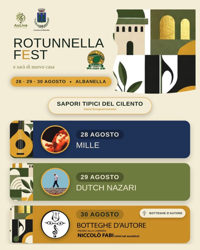 rotunnella-fest-2026-ad-albanella-eventi-concerti-sagre-premi-nel-cilento-e-vallo-di-diano