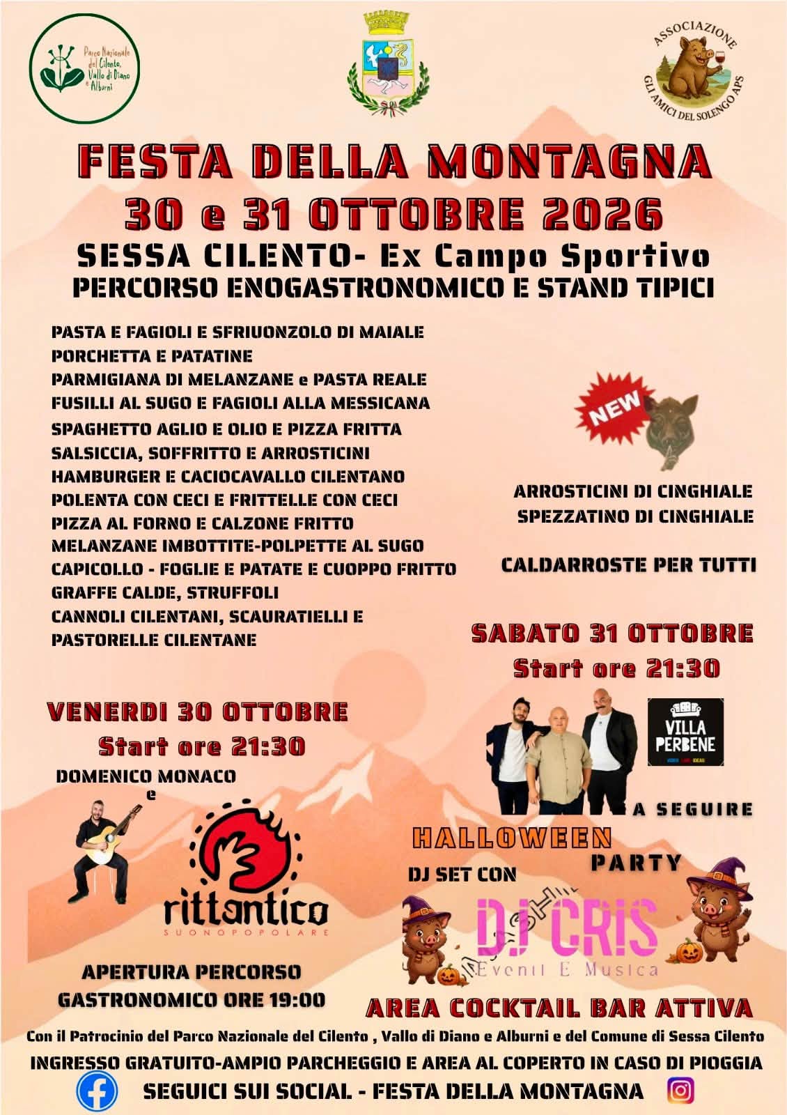 Locandina Festa della Montagna Cilentana a Sessa Cilento 2026
