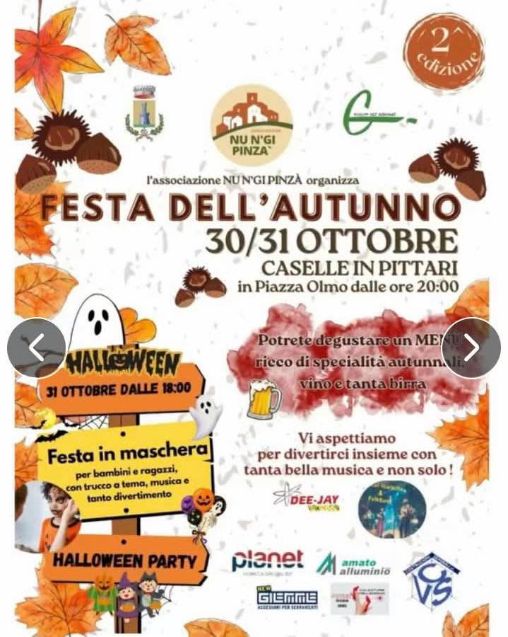 Locandina Festa dell'Autunno a Caselle in Pittari 2026