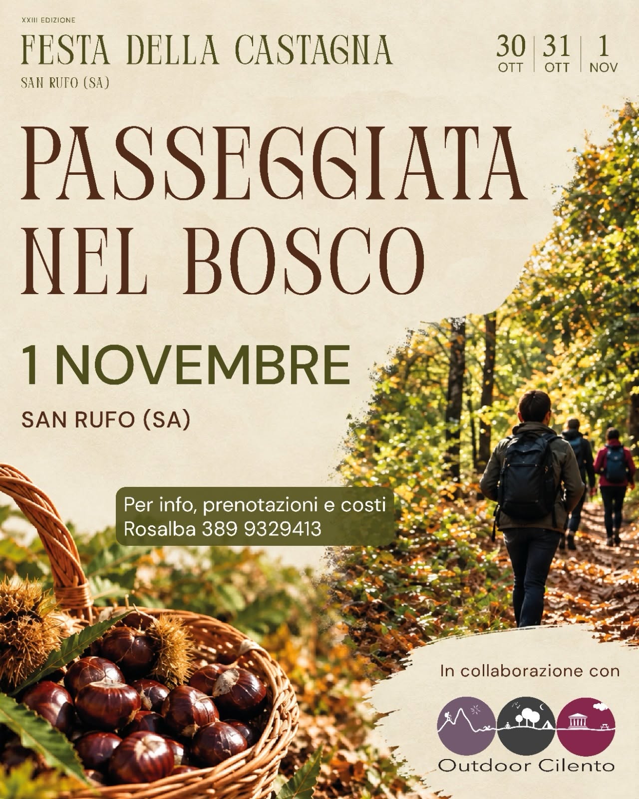 Locandina Passeggiata nel bosco a San Rufo 2026