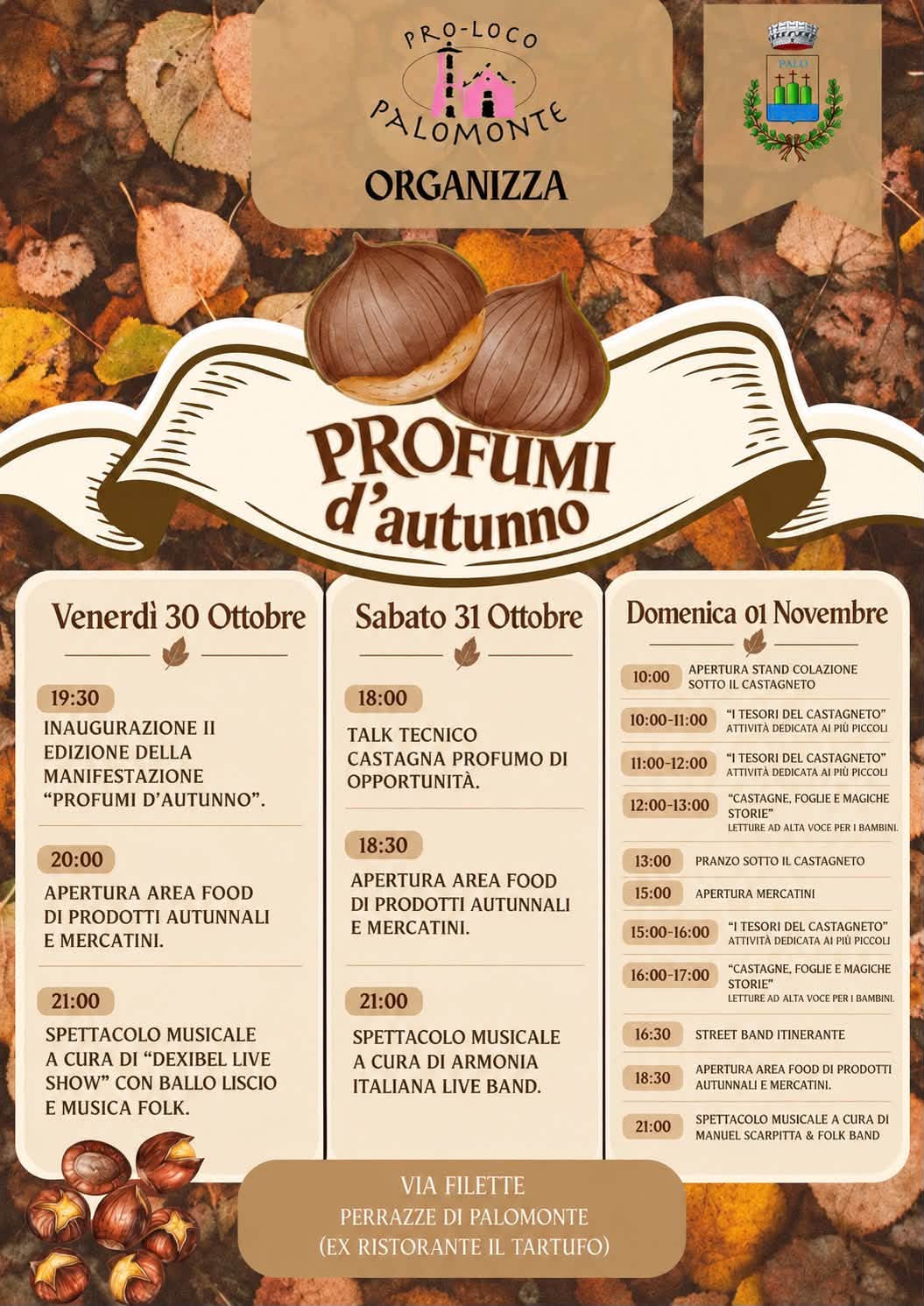 Programma di Profumi d’Autunno a Palomonte 2026 a Palomonte
