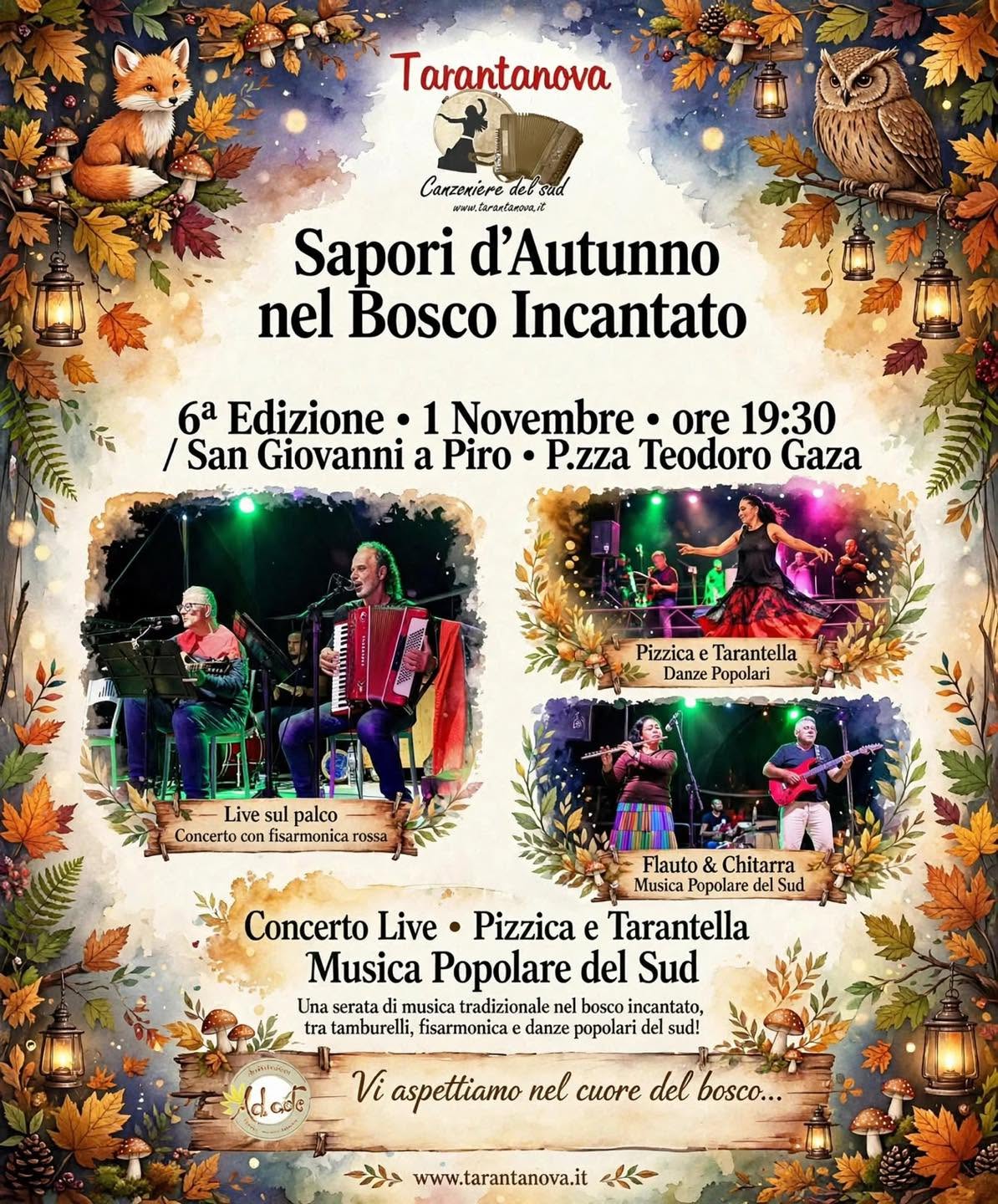 Programma di Sapori d’Autunno nel Bosco Incantato a San Giovanni a Piro 2026 a San Giovanni a Piro