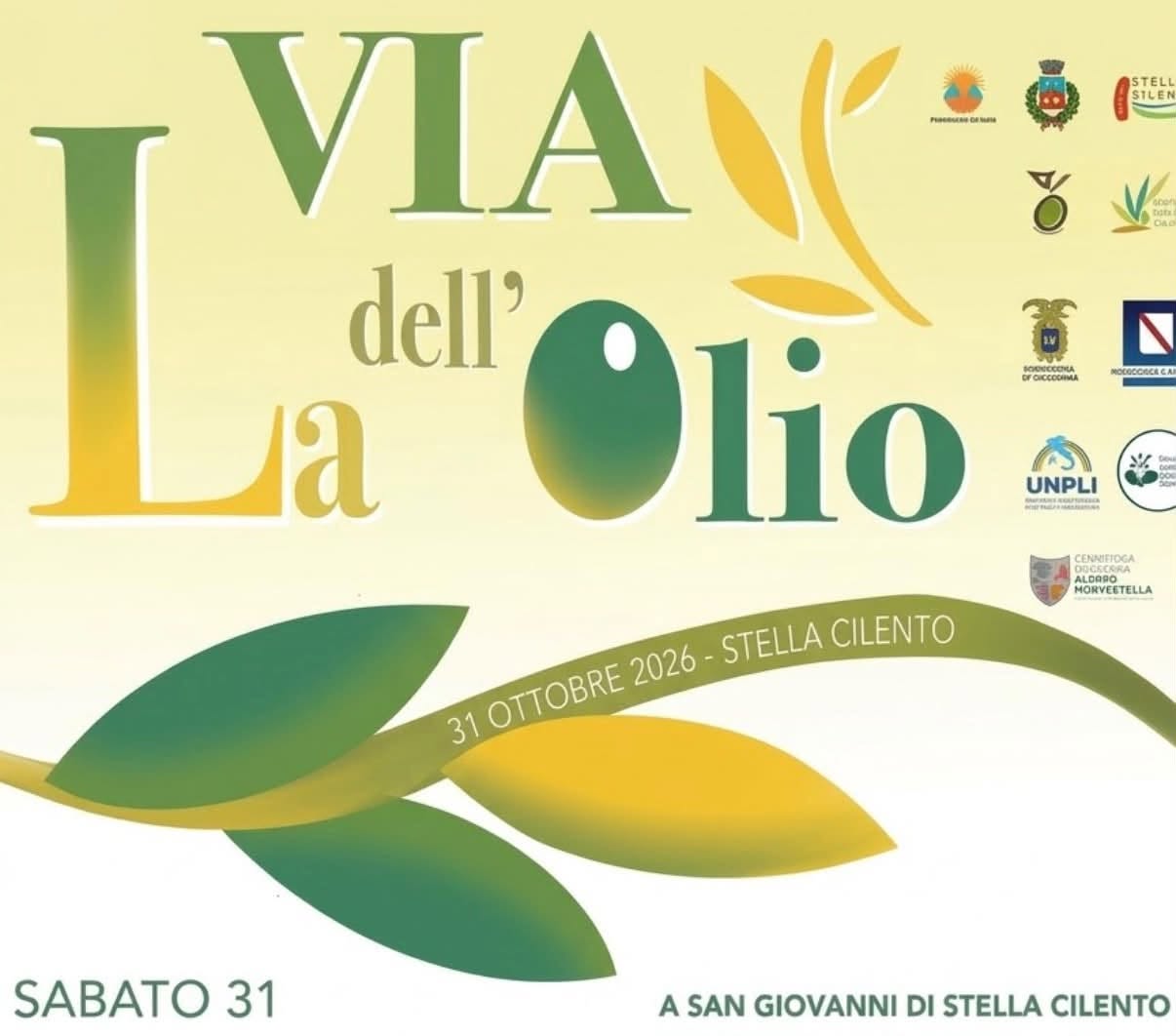 Locandina Via dell'Olio a San Giovanni di Stella Cilento 2026