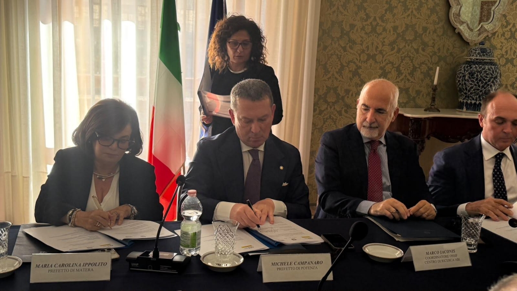 Basilicata, sicurezza di banche e uffici postali: firmato il nuovo Protocollo d’intesa